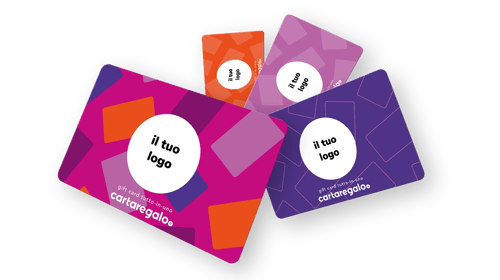Carte regalo personalizzate con logo aziendale